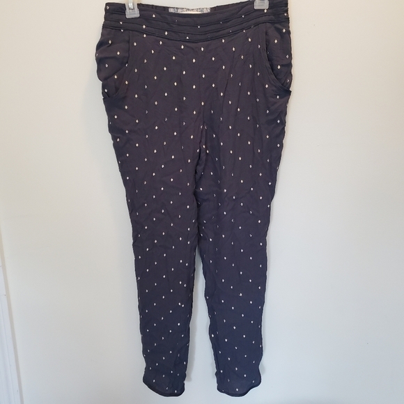 Anthro Elevenses Pull On Pants Blue Size 4 - Picture 1 of 12